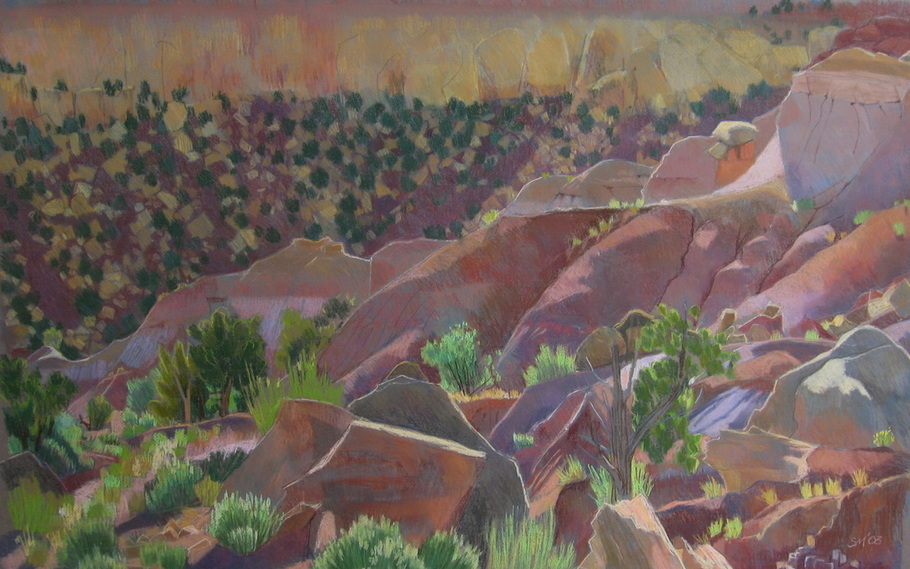 Long Canyon, Utah, Landscape, pastel, scotty Mitchell, Boulder Utah