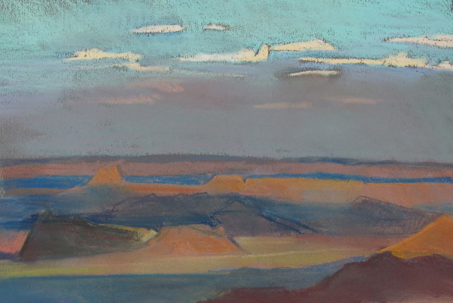 Southwest landscape, Utah, pastel, Scotty Mitchell