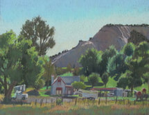 Boulder, Utah, pastel, Scotty Mitchell. plein air