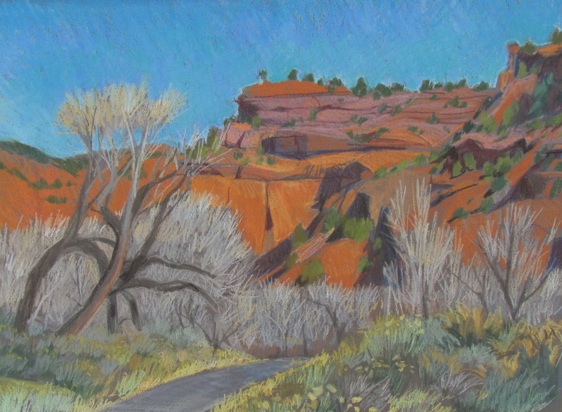 Long Canyon, southern Utah, Boulder, plain air, pastel landscape