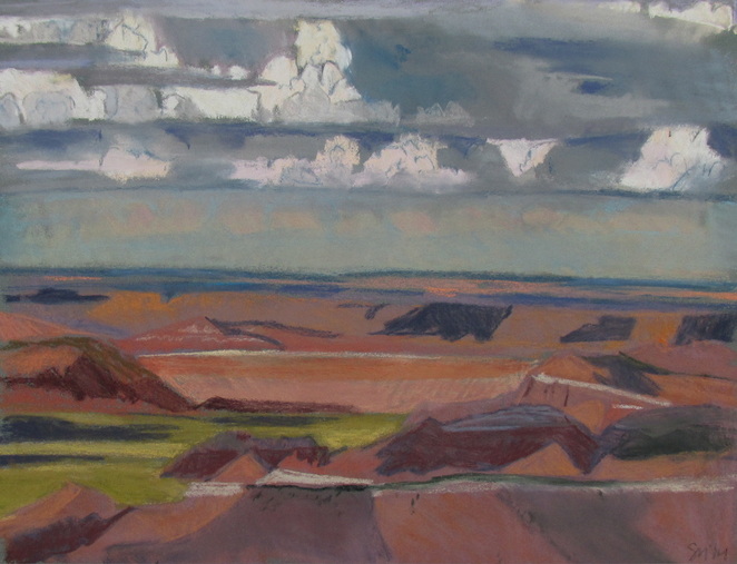Redrock, Desert, Southwest landscape, pastel, Scotty Mitchell
